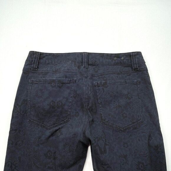 CABI Floral Lace Print Skinny Jean Navy Blue - Picture 7 of 9